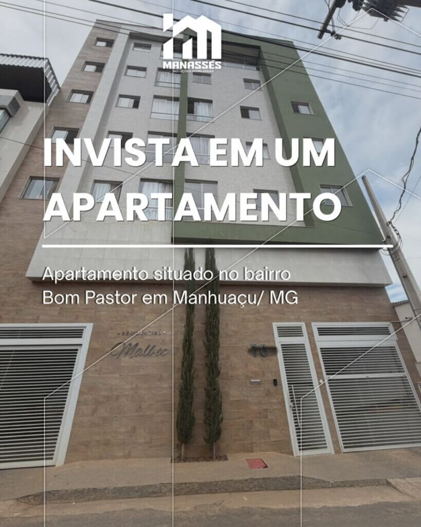 Banner de divulgação de apartamento à venda no Residencial Matteo, localizado no Bairro Bom Pastor em Manhuaçu MG.